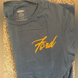 Ford Navy T-Shirt with Mustard Script